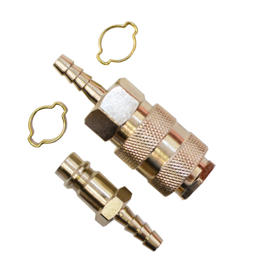 Разъёмные соедин. рапид (НАБОР, муфта-ёлочка 6 мм + штуцер-ёлочка 6 мм + два обжима 9х11), FUBAG