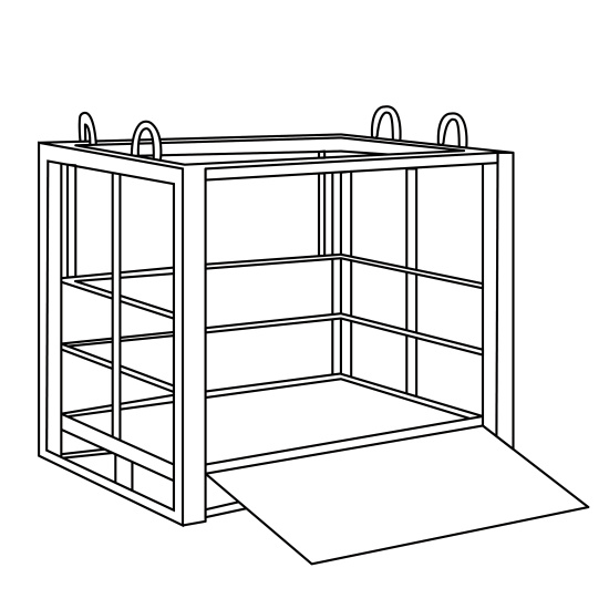 Евроконтейнер для газовых баллонов, паллета ПБП-01 ( 40/50 л., 12 шт. выс. давления,  вертикальн.) 