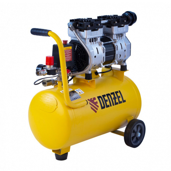 Компрессор поршневой DLS950/24 безмасляный (220 В, 24 л), DENZEL