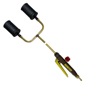 Горелка газовоздушная ГВ "Донмет" 252 ф 9 (вент.+ рычаг, 2-х факел., L=920 мм)