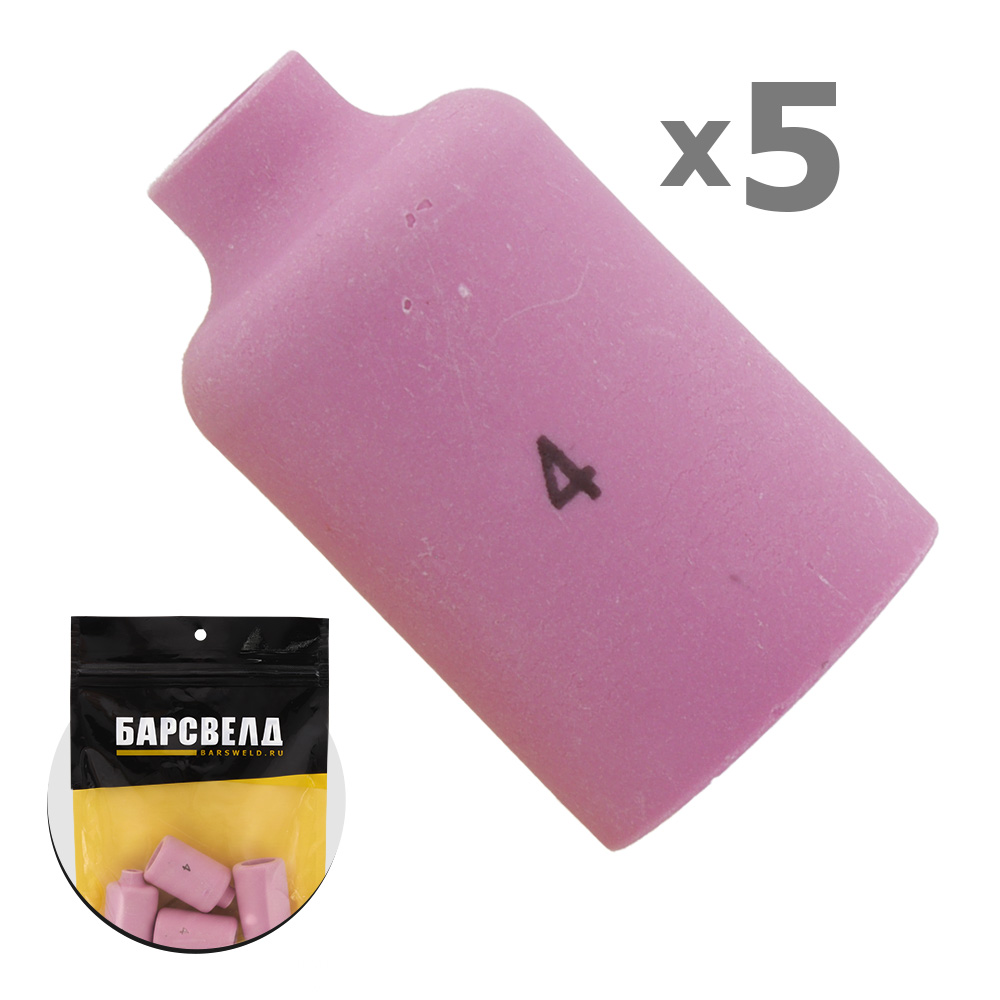 Сопло керамическое SR 17/18/26 под стандартную линзу №4 ф 6,5 мм, L=42 мм (уп. 5 шт.), БАРСВЕЛД