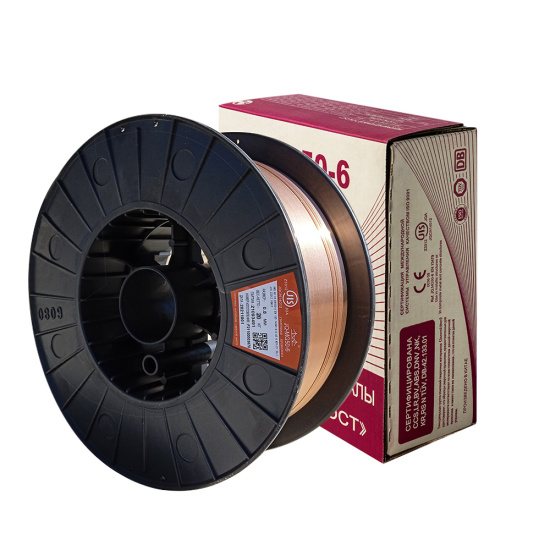 Сварочная Проволока омеднен. Golden Bridge ER-70S-6 ф 1,2 мм (кассета 20 кг, аналог СВ-08ГС))