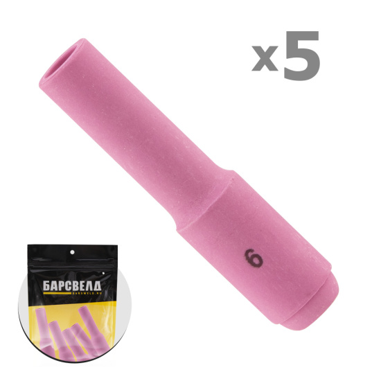 Сопло керамическое SR 17/18/26 удлиненное №6L ф 9,5 мм, L=76 мм (уп. 5 шт.), БАРСВЕЛД