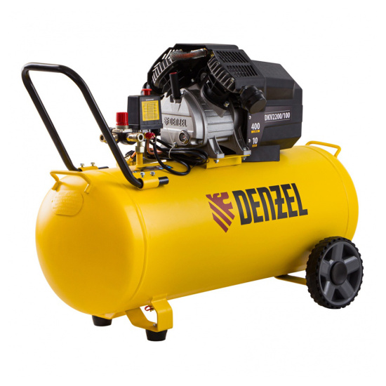 Компрессор поршневой DKV2200/100 Х-PRO, масл. (220 В, 100 л), DENZEL