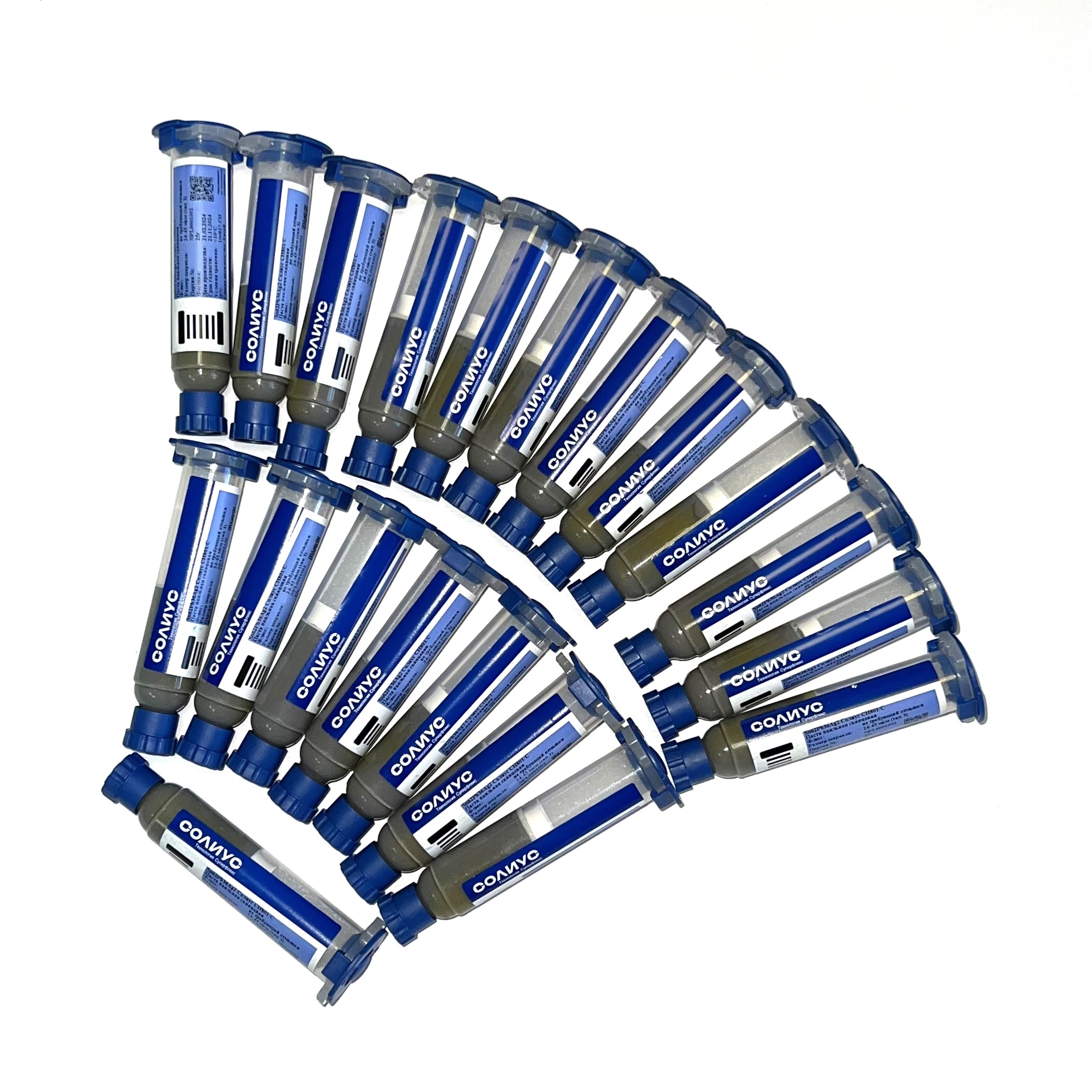 Паста паяльная СОЛИУС CH801 (ТИП 3, 25г, шприц 10сс, Sn62 62Sn/36Pb/2Ag)