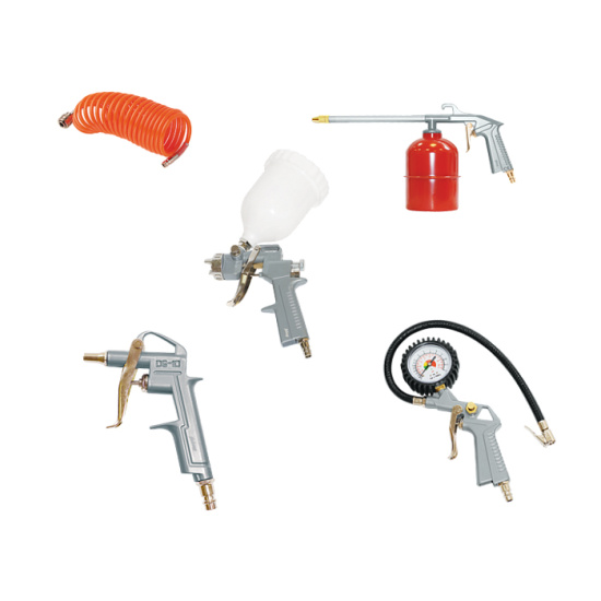 Набор пневмоинструментов из 5-ти предм. (с верх. бачком), FUBAG